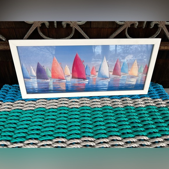 Colorful Sailboat Art Print 
“Flying Color” by Sally Caldwell Fischer - Picture 1 of 7